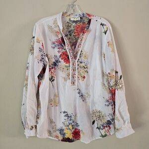 Vintage Goa‎ Shirt White multicolor Size Large